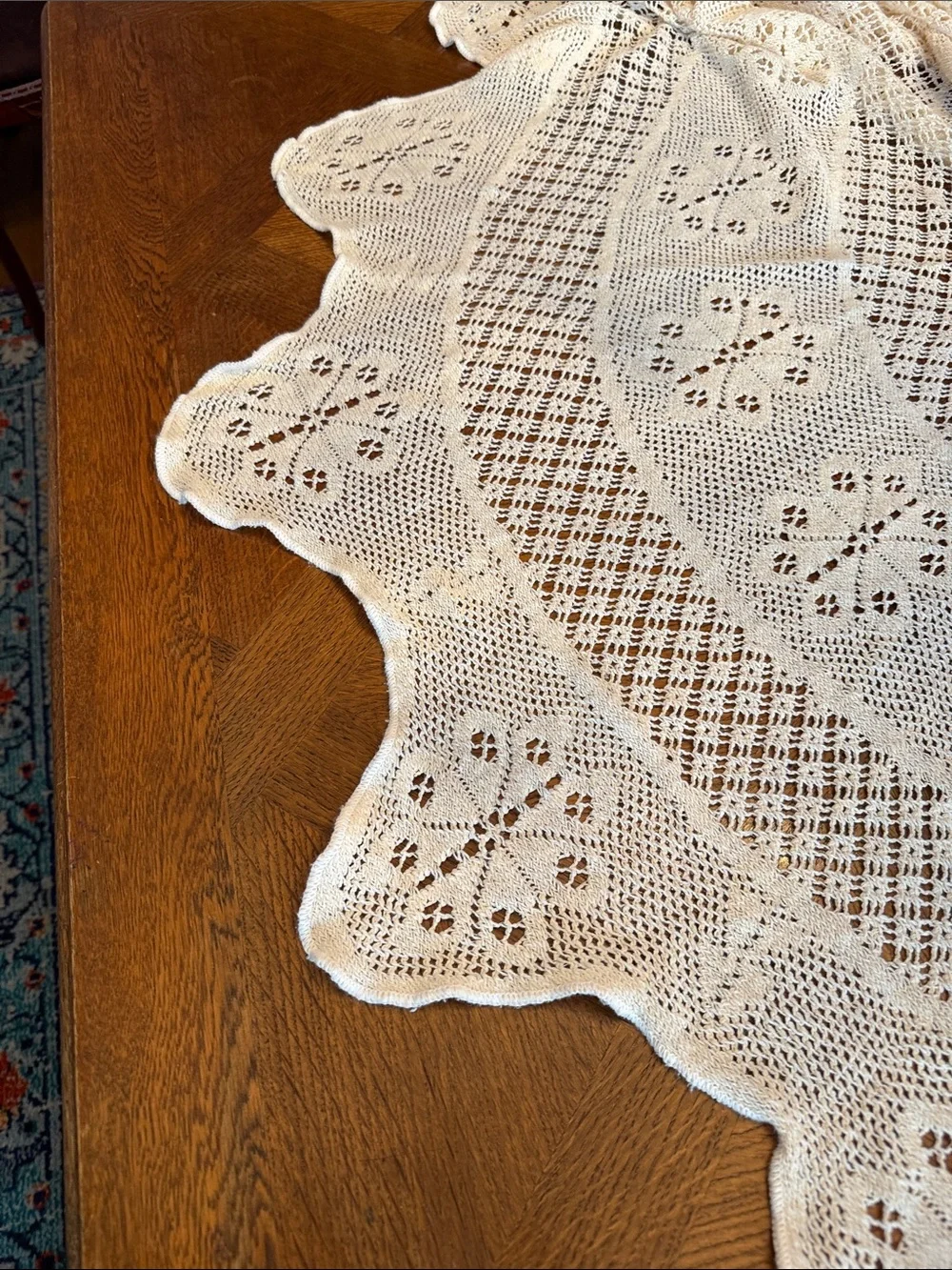 Vintage lace tablecloth
